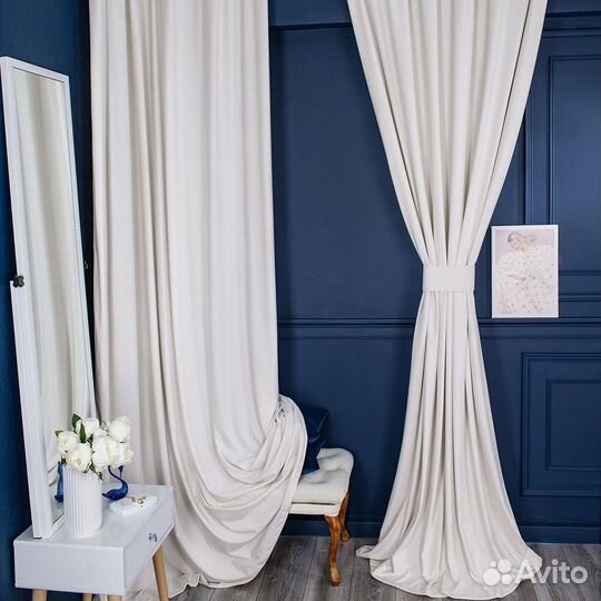 Шторы бархат Беллиссимо пломбир новые пошив