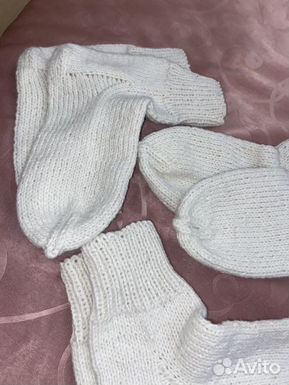 Носки шерстяные вязаные