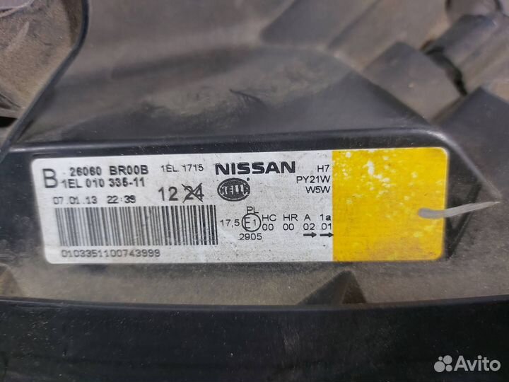 Фара левая Nissan Qashqai