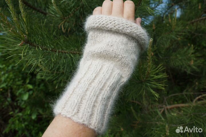 Лечебные Митенки, из пуха померанского шпица