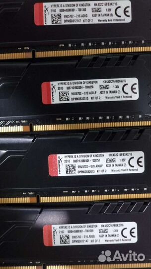 DDR 4 (HyperX Fury (4х8Gb) 3200 Mhz) - 32Gb