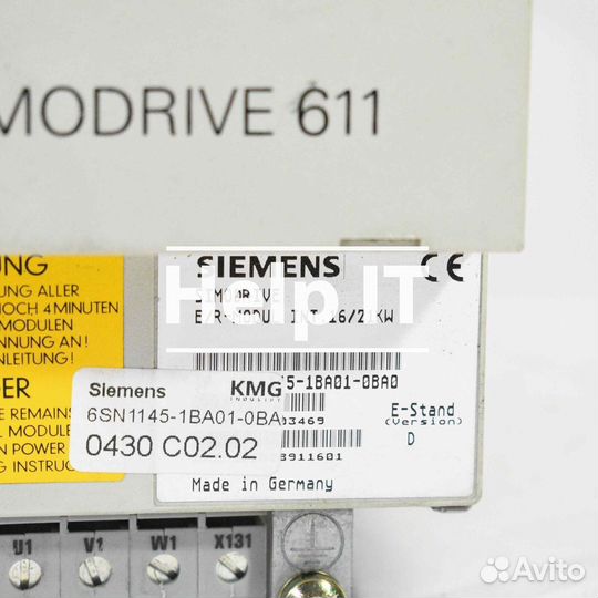 Модуль Siemens Simodrive E/R 6SN1145-1BA01-0BA0