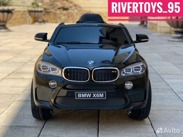 Детские машинки Электромобиль BMW X6M mini (Черн)