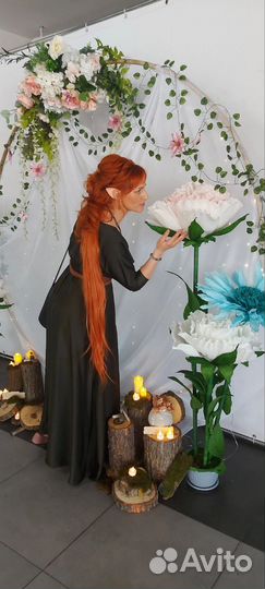 Ростовые цветы из гофрированной бумаги