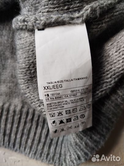 Свитер шерстяной мужской Benetton (56)