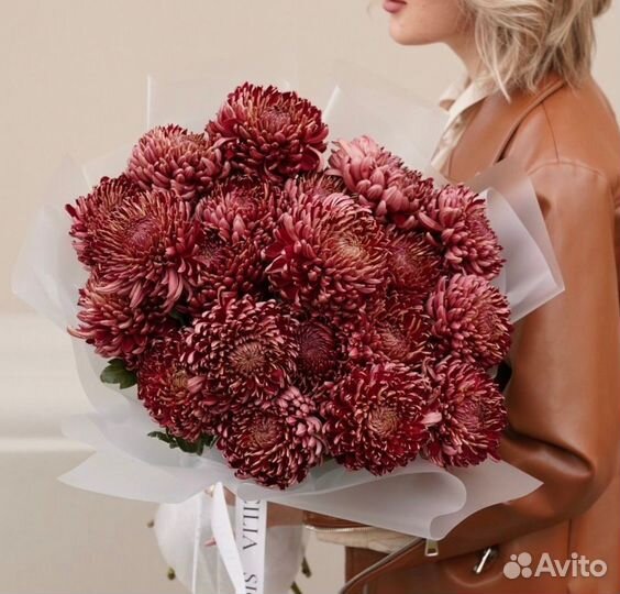 Одноголовая хризантема с беспл. доставкой