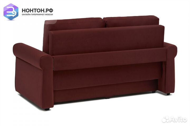 Диван еврокнижка Лира бордовый