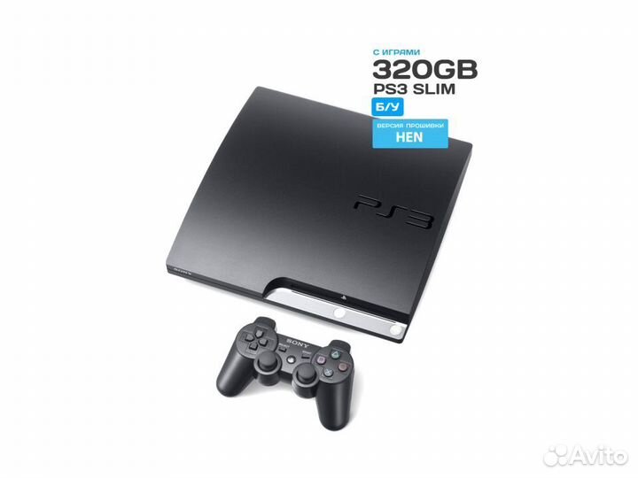 Sony Playstation 3 Slim 320 Gb HEN 4.87, б/у