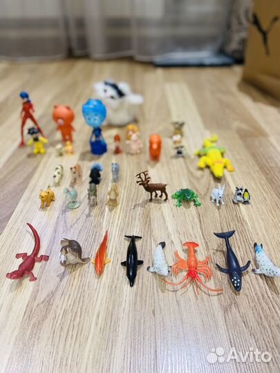 40 мини фигурок животных домашние морские дикие др