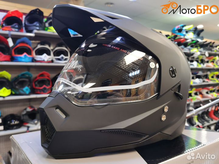 Шлем детский мотард AiM JK802Y Black Matt