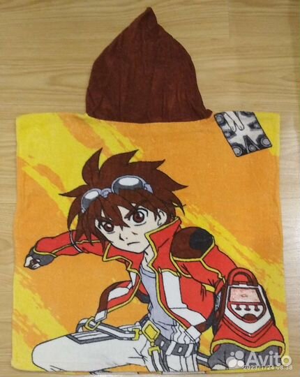 Детское махровое полотенце с капюшоном, пончо