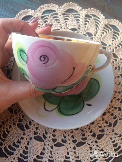 Коллекционирование,чайная пара Дулево