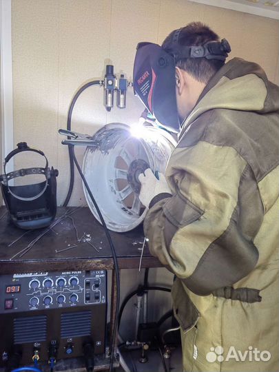 Правка литых дисков. Сварка Аргон. Боковые порезы