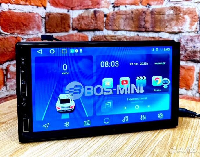 Магнитола с крутилкой bos mini 8701 pro