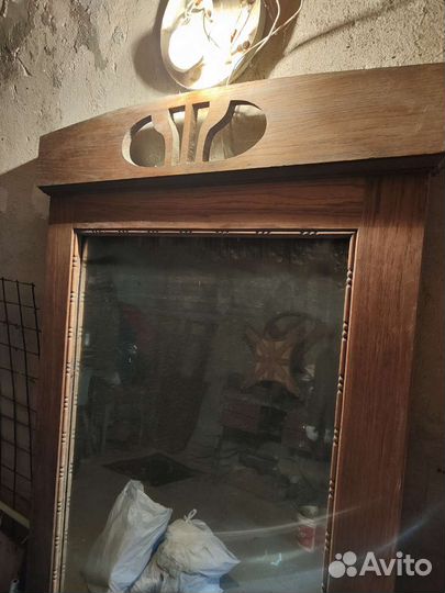 Зеркало напольное с тумбой старинное