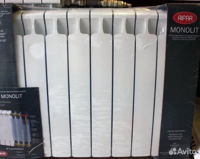Радиатор биметаллический Rifar Monolit 350 10 секц