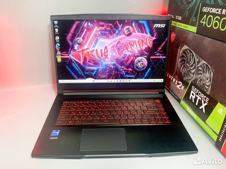Игровой ноутбук MSI i7-11800h/RTX 3050/16Gb/SSD512