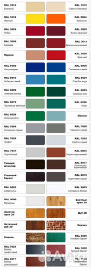 Заборы из профнастила в наличии