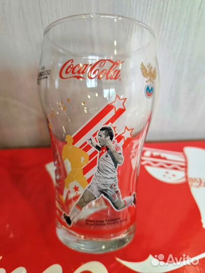 2 бокала Coca Cola с футболистами Еuro 2012