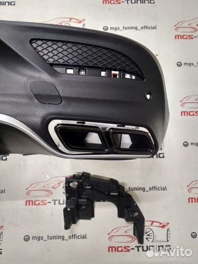 Диффузор хром и черные насадки GLE Coupe 63 AMG
