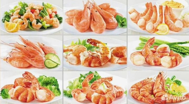 Креветки большой ассортимент