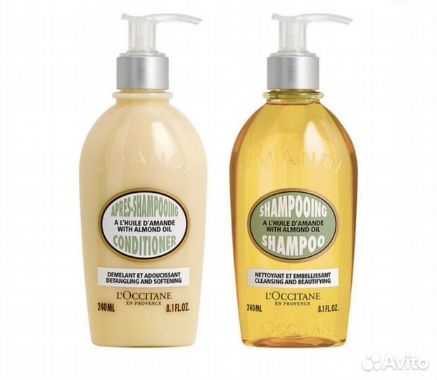 Loccitane набор шампунь и кондиционер миндальные