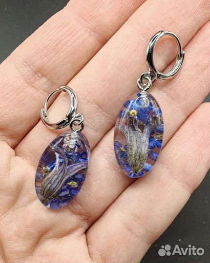 Серьги из эпоксидной смолы