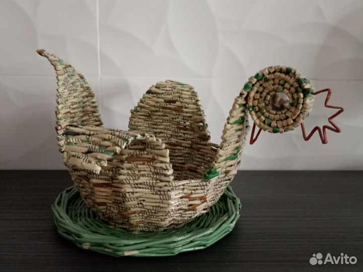 Курочка плетёная пасхальная