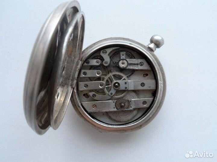 Часы карманные серебро Perret & Fils brenets