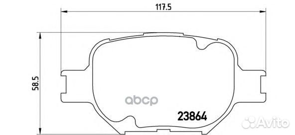 Колодки тормозные дисковые зад P83054 Brembo