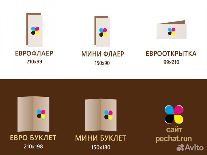 Печать print визитки листовки банеры флаер