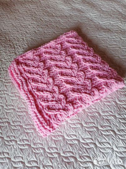 Плюшевый детский плед, ручная работа