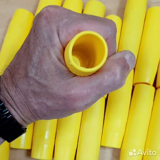 Ручка хват на турник жёлтая грипса резиновая пара