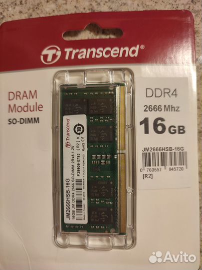 Оперативная память sodimm Transcend (JM2666HSB-16G