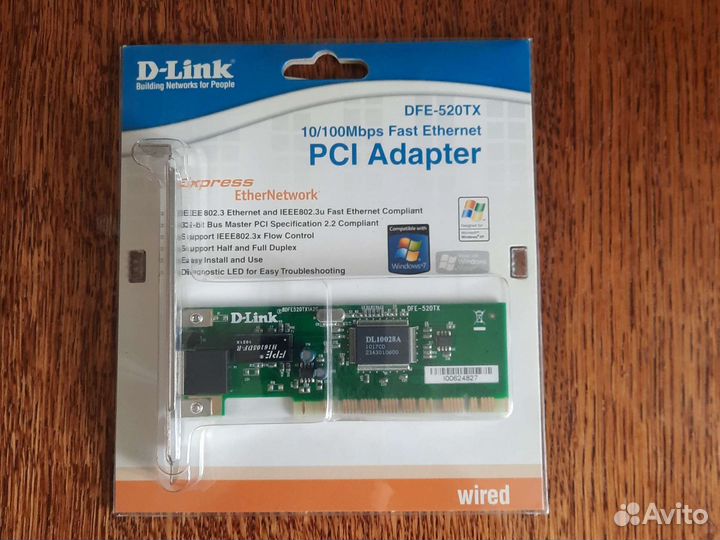 Адаптер сетевой D-link DFE-520TX новый