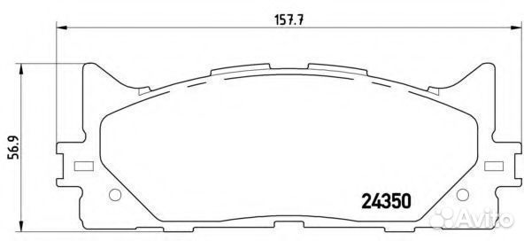 Комплект тормозных колодок P83117 brembo