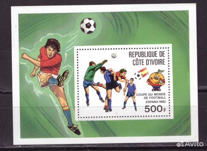 Кот д'Ивуар, 1981. Футбол, чм-1982 (блок)