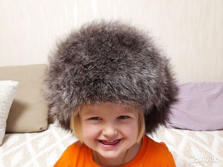 Шапка ушанка меховая чернобурка