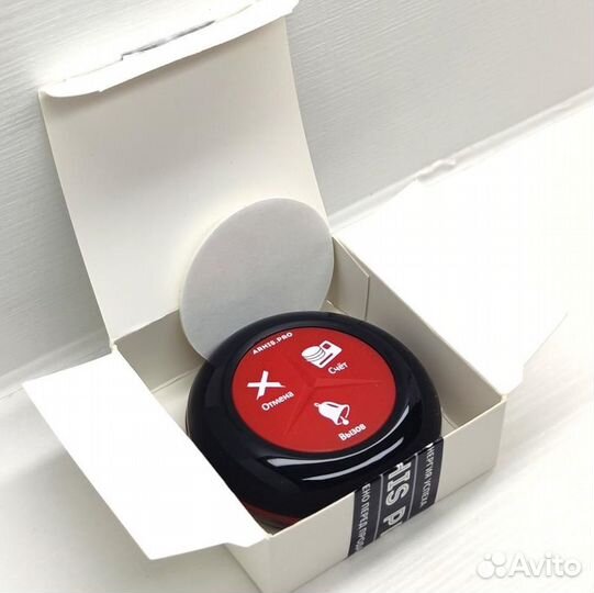 Кнопка вызова официанта Премиум черно-красная