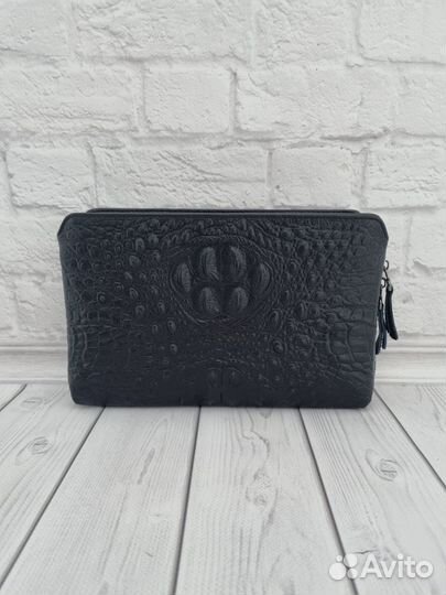 Сумка мужская натуральная кожа под рептилию