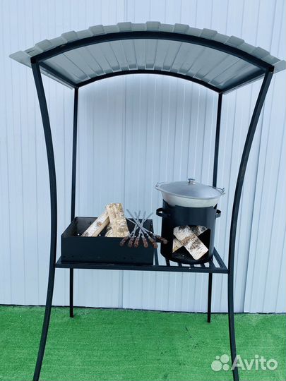 Мангал с крышей