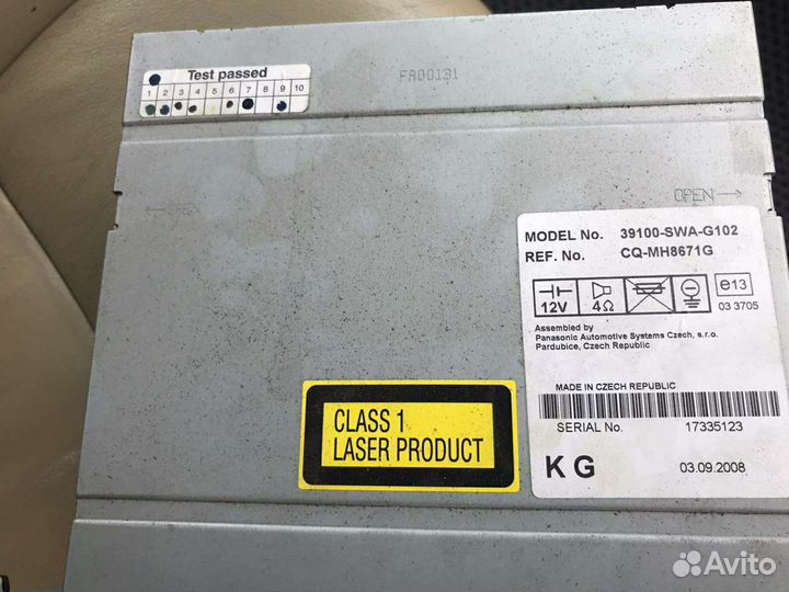 Магнитола гу Хонда срв 3