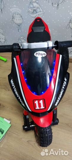 Детский электро мотоцикл 3х крлесный