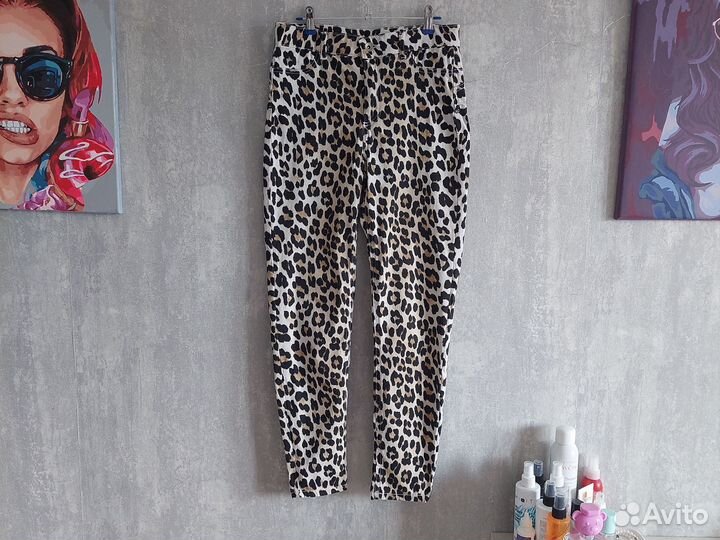 Брюки легинсы лосины леопардовые Calzedonia, р.46