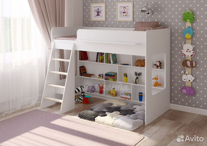 Кровать чердак Легенда 26.1 Белая