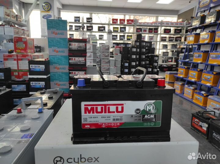 Аккумулятор 80Ач AGM 800A Mutlu start-stop EK800