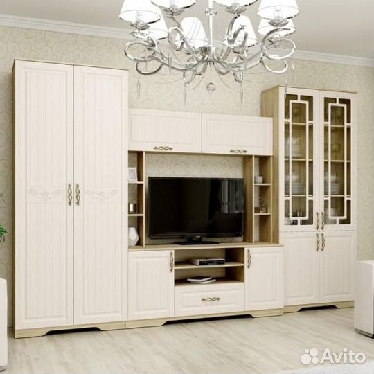 Шкаф 3-хдверный с зеркалом Оливия 1350*575*2200