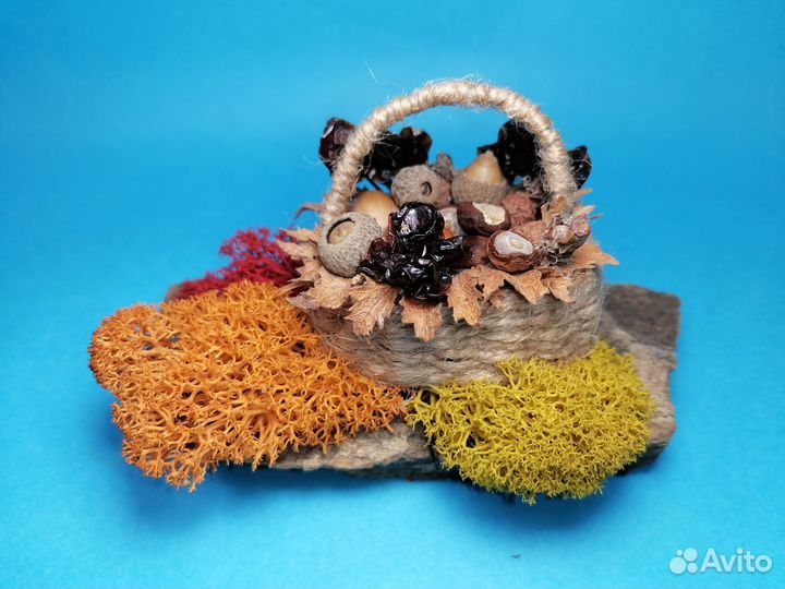 Поделка Осенняя /Корзинка белочки/Дары осени