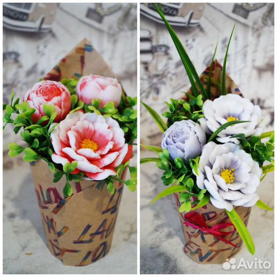 Букет из мыла ручной работы