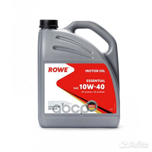 Масло Rowe 10/40 Essential A3/B4, SL/CF синтети